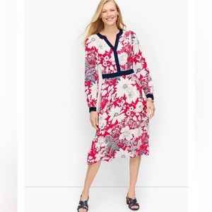 Talbots- FIT & FLARE DRESS - PAISLEY FLORAL